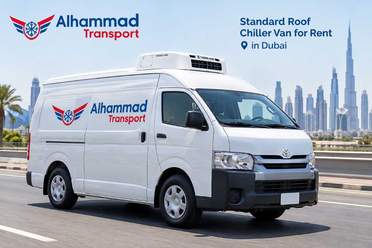 standard roof chiller van for rent in Dubai