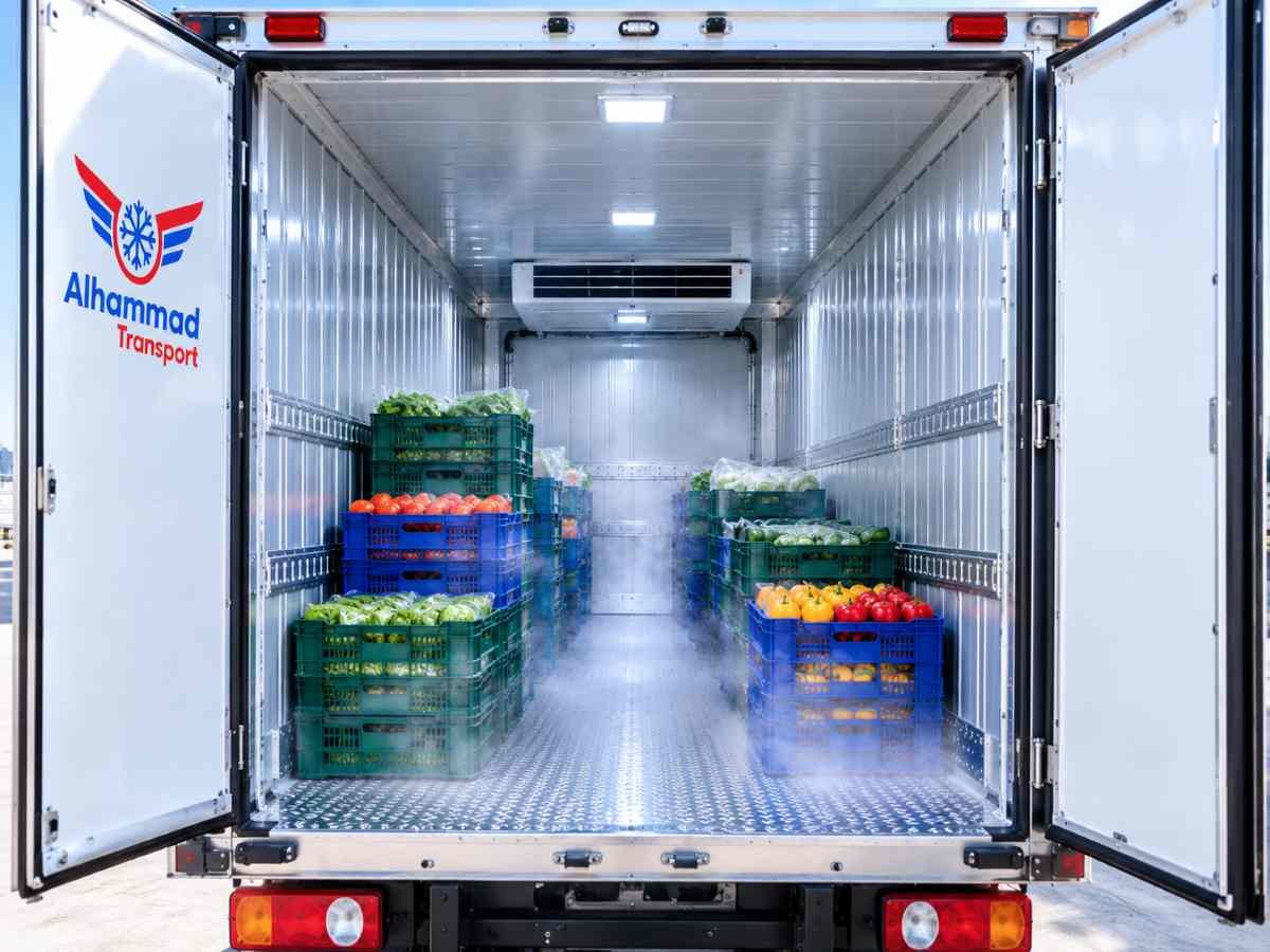 refrigerated transport systems: Inside a refrigerated cargo van 