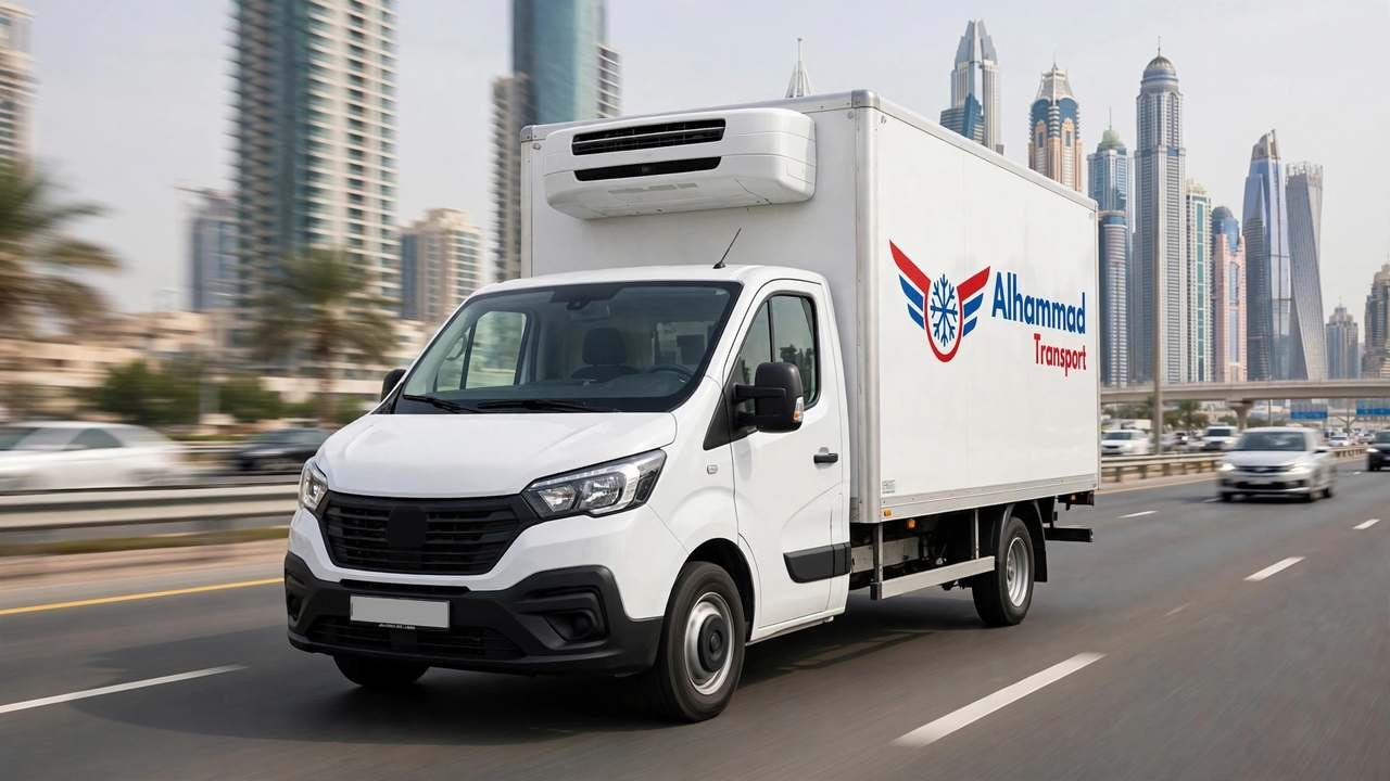 Chiller van for rent in Dubai - Alhammad Transport